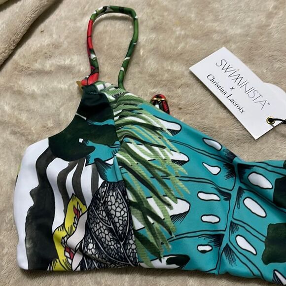 NWT- Swiminista X Christian Lacroix- XS. Jardin Exo’Chic Swim Top - Picture 2 of 8